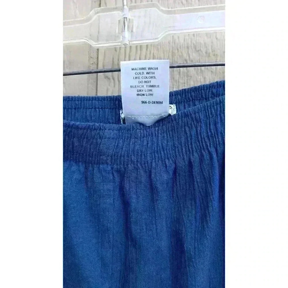 Rebecca Malone Women's Pull On Pants Navy Blue‎ Size Petite Large Elastic Waist - Picture 6 of 6